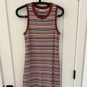 Madewell Midi Striped Ribbed Dress